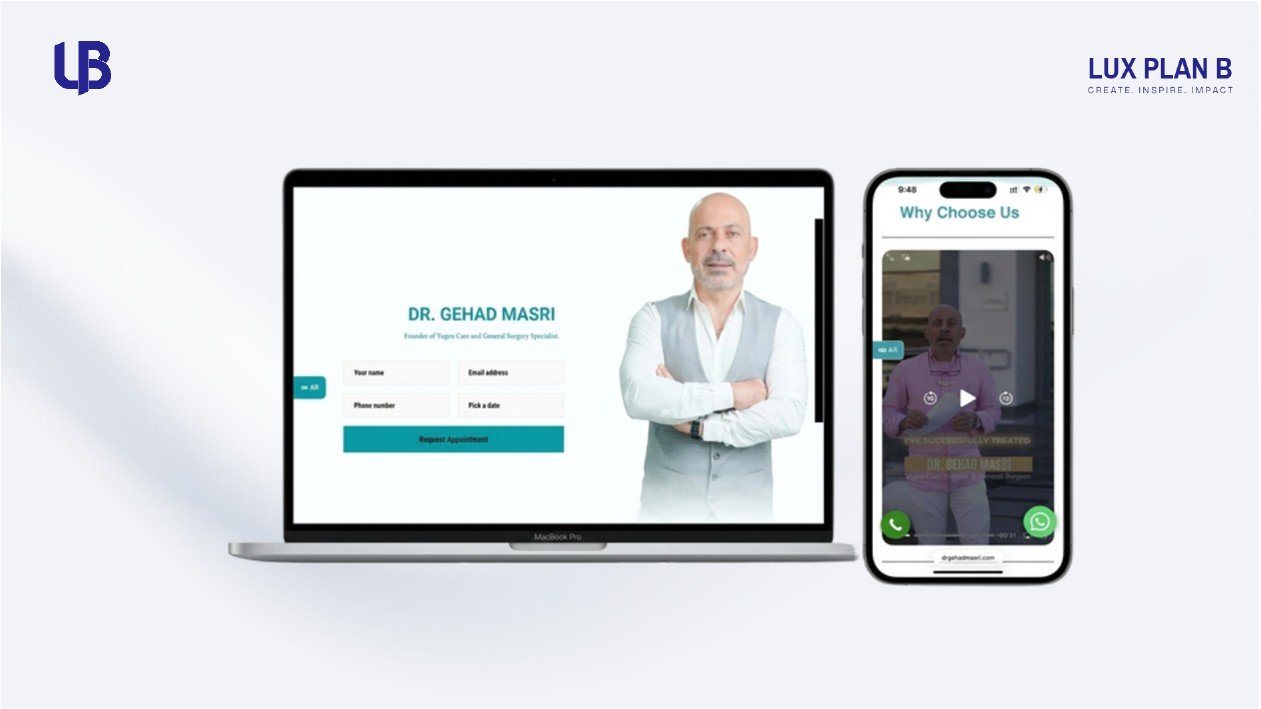 Dr. Gehad Masri personal brand website with appointment booking